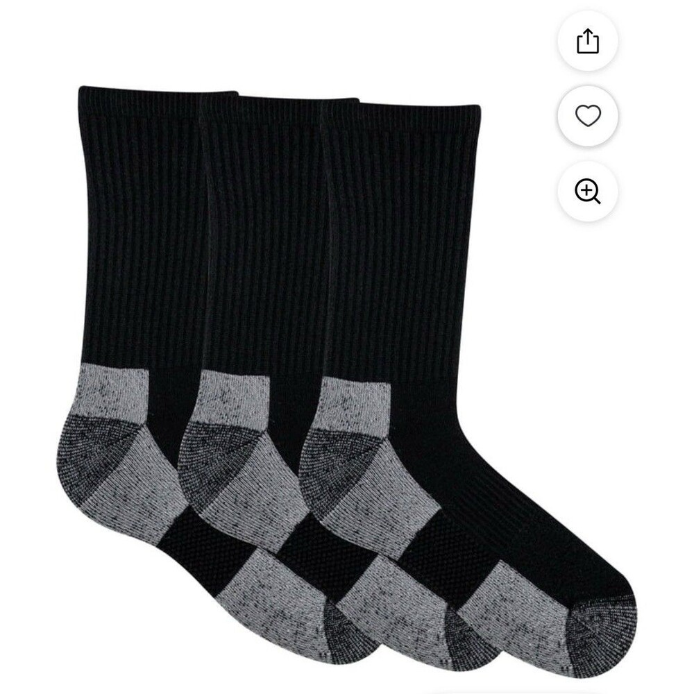 Gildan Men’s Ultra Cotton Crew Socks Assorted 3pk Size 6-12